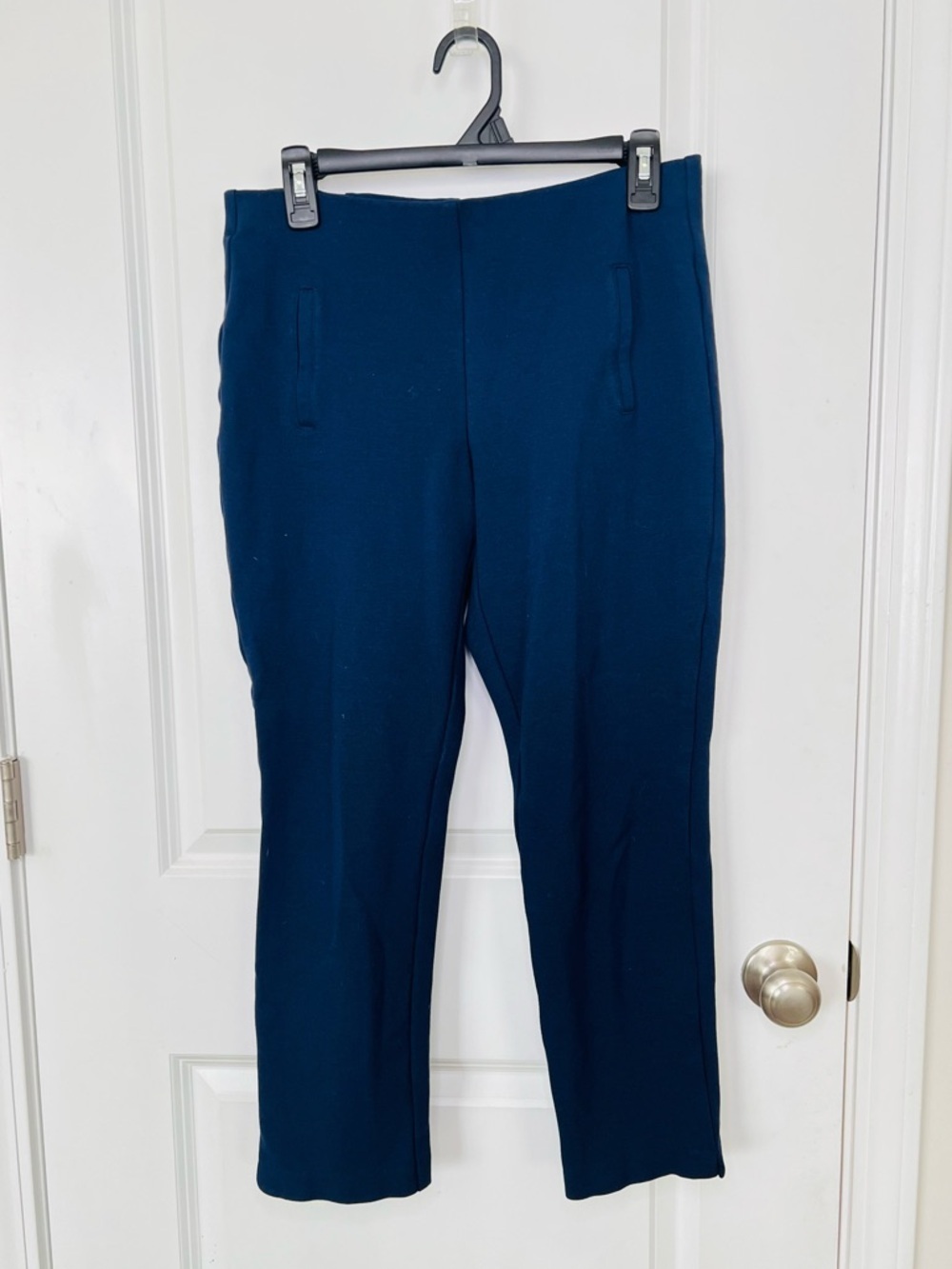 Chico's Juliet Ankle Sz 0/S Pull On Tummy Slimming Women’s Career Pants Navy
